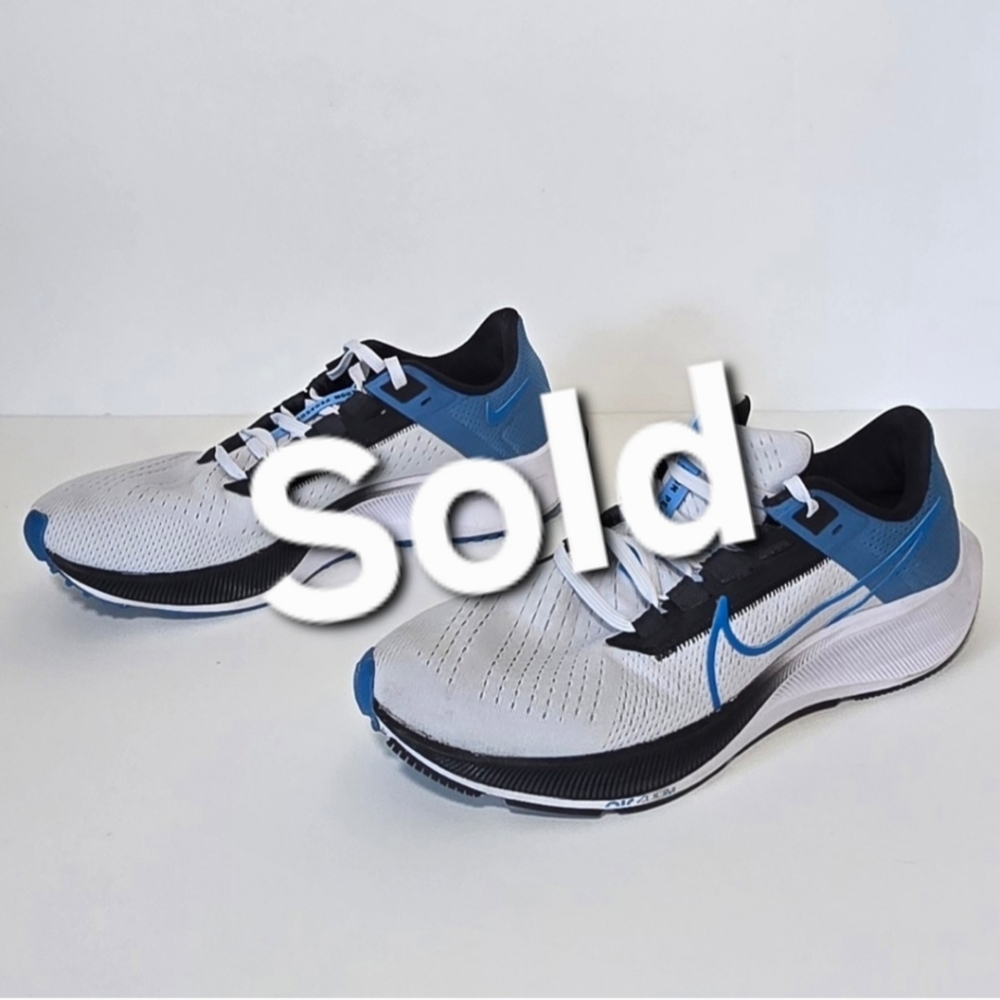 Nike White and Blue Running Shoes